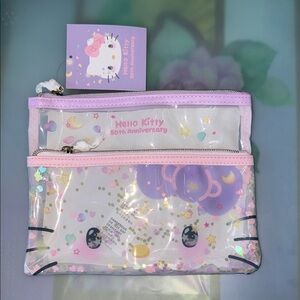 Hello Kitty Purple & Pink 50th Anniversary Double Zip Pouch
